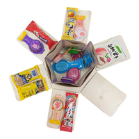 Boîte surprise hexagonale violette haut de gamme personnalisable DIY, recyclable, pour collations, bijoux, boîte cadeau en carton rigide avec couvercle