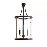 Lustres de luxe, lampes suspendues en fer et en verre, lampe suspendue 90-260V LED à intensité variable, lumière chaude/froide, garantie 1 an pour les mariages