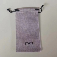 Pochettes en lin rectangulaires personnalisées en gros, directement du fabricant, avec motif de dessin animé pour la décoration de téléphones portables et de lunettes, douces