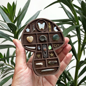 กล่องใส่เครื่องประดับแม่มดโกธิคตู้โชว์วันฮาโลวีนชั้นเก็บของแปลกประหลาดศิลปะทำจากไม้ชั้นเก็บของขนาดเล็ก - Product Image 2