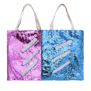 Low MOQ High Quality Sequin 100% Polyester DIY Pattern <b>Medium</b> <b>Size</b> Buyut Brand Shopping Tote <b>Bags</b> Blank Sublimation - Product Image 3