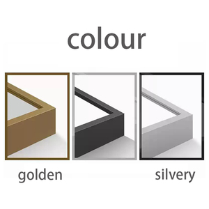 Gương phòng tắm cạnh vỏ sò-khung vàng, độ nét cao, treo tường, trang trí nghệ thuật, lý tưởng cho trang trí nhà phòng tắm sang trọng - Product Image 3