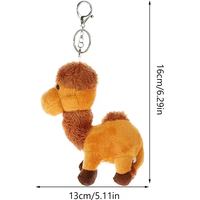 Charme suspendu en peluche porte-clés en peluche pendentif pour sac à main portefeuille sac à dos en peluche chameau porte-clés en peluche chameau porte-clés