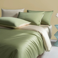 Draps de lit en bambou 100% viscose de luxe en gros 300TC doux et soyeux refroidissement naturel housses de couette ensemble de literie