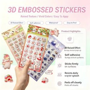 Factory Custom 3D Embossed <b>Stickers</b> Relief Puffy <b>Stickers</b> Personalized Logo <b>Waterproof</b> Decorative <b>Stickers</b> For Stationery Phone - Product Image 3