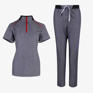 Uniformes Médicos Tejidos Ecológicos para Mujer, Tallas Grandes, FUXIN FUYI, TRST22SCT038F+TRST22SCP019F - Product Image 1