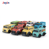 Weizenstroh-Material Gleitender Cartoon-Schulbus Feuerwehrauto Polizeiauto Krankenwagen Dessert-Kuchen Pizza Fast-Food-Bus