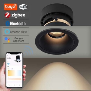 Faretto da Incasso a LED Zigbee 12W Anti-Riflesso Controllabile tramite App Tuya, Orientabile 2700K-6500K - Product Image 1