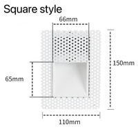 Encastré sans lunette lumière d'escalier Trimless extérieur IP65 étanche corps capteur pour mur monté pied lampe LED escalier lumière