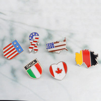 Badges personnalisés drapeau américain, broches emblèmes nationaux, épingles de revers en métal frappé, pièces de défi émaillées pour vêtements