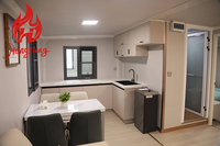 Casa Contenedor de Acero de Lujo Expandible de 2 Dormitorios, 20 pies, Prefabricada, Moderna, Fácil Instalación, Uso como Villa, Cocina, Sala de Estar, Baño
