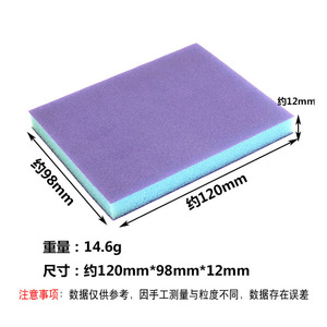 Sponge Sanding <b>Blocks</b> Brown Blue Double Sided For Woodworking Furniture Polishing Models - Product Image 4