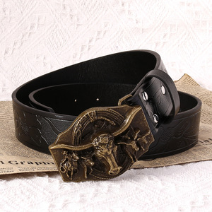 Cinturón de PU de Moda Estilo Occidental con Hebilla de Aleación para Hombre, Marca <span class=keywords><strong>LUPU</strong></span>, 3.8cm de Ancho, Venta al por Mayor, Europa y EE. UU. - Product Image 1