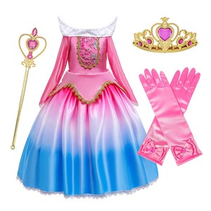 Halloween carnaval chica Cosplay Hot Pink <span class=keywords><strong>Aurora</strong></span> princesa <span class=keywords><strong>vestido</strong></span> 2017 - Product Image 4