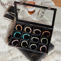 MaoYang Exquis Plastique Rectangulaire Portable Motif Uni Stockage Boucles D'oreilles Bracelets Bagues Colliers Épingles À Cheveux Autres