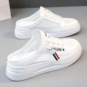 2026 Wholesale Women's Summer Loafers <b>Half</b> <b>Slip</b>-On Mesh Breathable Board Shoes Thick Sole Versatile Walking Spring - Product Image 4