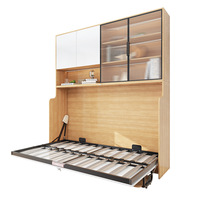 Modernes Design Horizontales Flip Murphy Bett mit Schreibtisch Klapp bett mit versteckter Aufbewahrung Multifunktion ales unsichtbares Murphy Wandbett