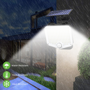 Lámpara Solar de Pared para Exteriores, Súper Brillante, 153 LED, Sensor de Movimiento, Tipo Dividido, Cable de 5m, Impermeable, 3 Modos, Lámpara para Jardín e Interiores - Product Image 1