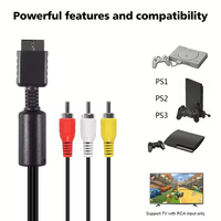 Câble AV audio-vidéo 1,8 m pour PS3 PS2, neuf, câble vidéo AV pour Playstation 2 3 pour PS3, vente flash