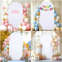 Arche de mariage et ensemble de décoration d'anniversaire 2 pièces, support photo, arche métallique, cadre en fer, Luminaire de célébration GM-016 pour fête d'anniversaire