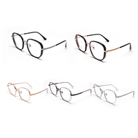 Lunettes transparentes en acétate pour hommes et femmes, monture optique de qualité supérieure, verres en métal doré