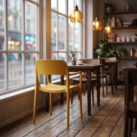 Chaise de salle à manger en plastique empilable à bas prix, incassable, pour extérieur, avec accoudoirs