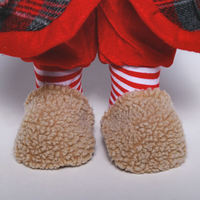 Cadeau Père Noël Décoration faite à la main Figurine Père Noël Joyeux Noël Ornements Poupée debout 45cm Père Noël