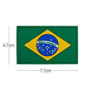 Patch distintivo con bandiera in gomma in PVC 3D toppe bandiera del mondo in Silicone con gancio e <span class=keywords><strong>Loop</strong></span> - Product Image 6