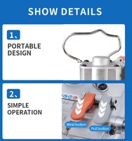 Machine d'emballage semi-automatique pneumatique A19 pour ruban plastique, acier, carton, bois, briques et fer, avec sangles de fixation