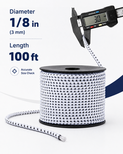 Cuerda Elástica de 1/8 Pulgadas (3mm) para Camiones, 260% de Elongación, Carga de Ruptura de 15kg, Longitud Personalizable - Product Image 1