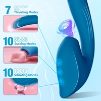 Masseur à ventouse rétractable en silicone ABS étanche IPX6, perles rotatives, appareil de soin corporel, rechargeable par USB, 7 fréquences