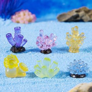 Meilleure Vente Cottagecore Submarine Core Azure Reverie Miniatures de Corail en Résine Peintes à la Main Lumineuses pour Aquascaping et Poissons - Product Image 5