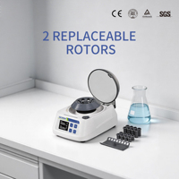 LACHOI Mini centrifugeuse à grande vitesse avec couvercle transparent à vitesse constante et à vitesse réglable Petite centrifugeuse de poche