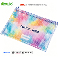 Pochette zippée en maille imperméable UIOWIO pour sacs à documents A4 extensibles, personnalisable avec des dossiers transparents