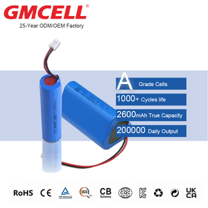 Batería Recargable de Iones de Litio de 3.7V-4.2V 2600mAh 18650, Paquete de Baterías 18650 Personalizado de Fábrica con Conector - Product Image 1