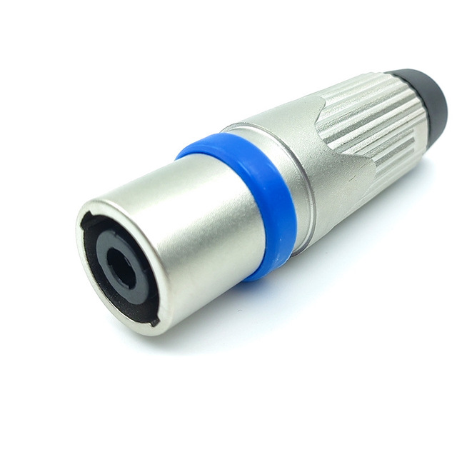 All-Metal Audio Four-Core Speaker Plug Male to Female Audio Cable Connector XLR Amplifier Speakon Connector-New Condition