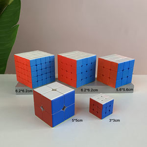 Vente directe usine – Cube magique chinois 3x3 en plastique lisse, couleur unie, sans autocollants, <span class=keywords><strong>3</strong></span> cm, avec porte-clés - Product Image 6