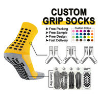 Chaussettes de sport antidérapantes pour hommes, design automne de haute qualité, avec logo et grip, pour la course et le football, personnalisables
