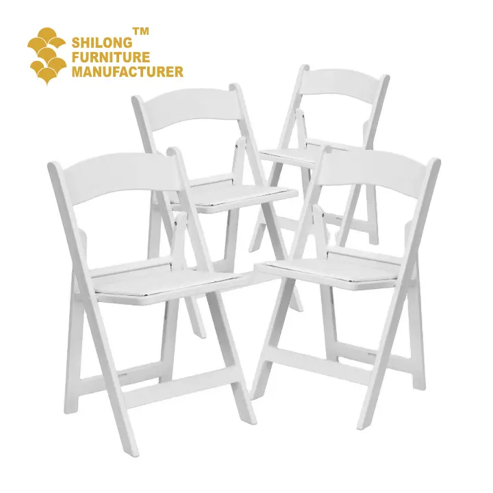 SL-ZDY-A001 Высокое качество сад Легкие Свадебные мероприятия пластиковые белые стулья смолы открытый складной стул