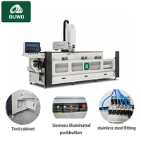 Machine de perçage et de fraisage automatique à profilés en aluminium CNC 3 axes certifiée CE OUWO 3000 mm pour la fabrication de fenêtres et de portes