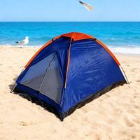 Tente de camping d'extérieur 2 personnes Portable Légère Résistante aux intempéries Simple Quatre saisons Ouverture rapide Grand espace Moustiquaire pour