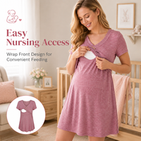 Vêtements de grossesse personnalisés, robe de nuit d'allaitement en coton, robe de maternité pour femmes enceintes