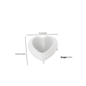 Grosir cetakan lilin hati cetakan silikon cetakan Resin cinta untuk dekorasi rumah cetakan Spiral gelombang untuk membuat lilin - Product Image 5