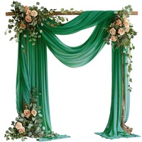 Voilages en mousseline de soie pour mariage en gros, rideaux de fond transparents, rideaux de fond pour cérémonie en extérieur, draperies de plafond pour mariage, rideaux de scène