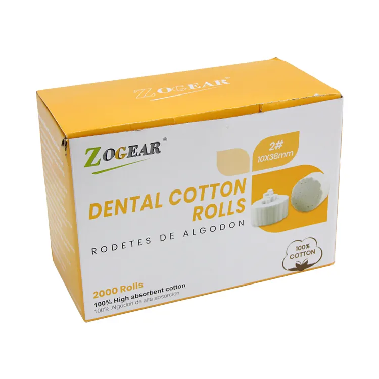 ZOGEAR CW001 10mmX38mm rouleau de coton jetable hautement absorbant dentaire