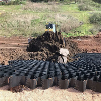 Geocell Geoceldas para el control de la erosión de la pendiente Muro de retención Refuerzo de la base de la carretera Calzada HDPE Strataweb Geo Web Grid