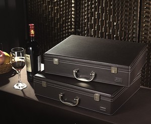 Caja de regalo de <span class=keywords><strong>vino</strong></span> de cuero PU de embalaje personalizado, 2 botellas, caja de <span class=keywords><strong>vino</strong></span> - Product Image 5