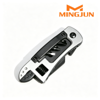 Couteau pliant multifonctionnel EDC pour l'extérieur, lame de scie en acier, clé à molette réglable portable, tournevis, ouvre-bouteille, modèle camping