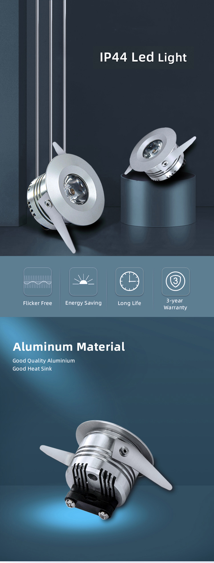 SAA Wholesales Housing Led Downlights Dimmable Newest Recessed 12v 3w Led Mini Spot Light Downlight
