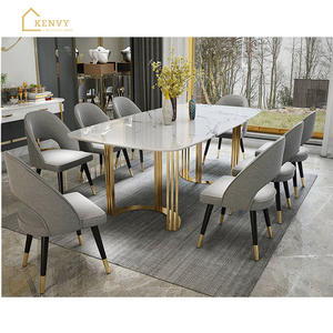 Foshan Marble Top Dining Table With 8 Chair For Home Full Size One Set Meubles De Maison Table And Chairs 6 Seater Set